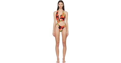 louisa ballou synthetic black and red sex wax one piece lyst