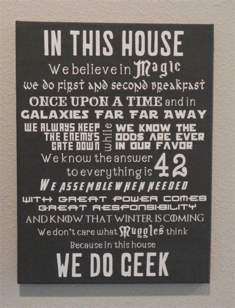 In This House We Do Geek Customizeable By Thescrapbookerie Geek Diy