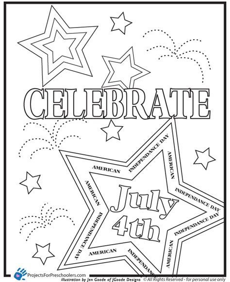 4th Of July Coloring Pages - Kidsuki