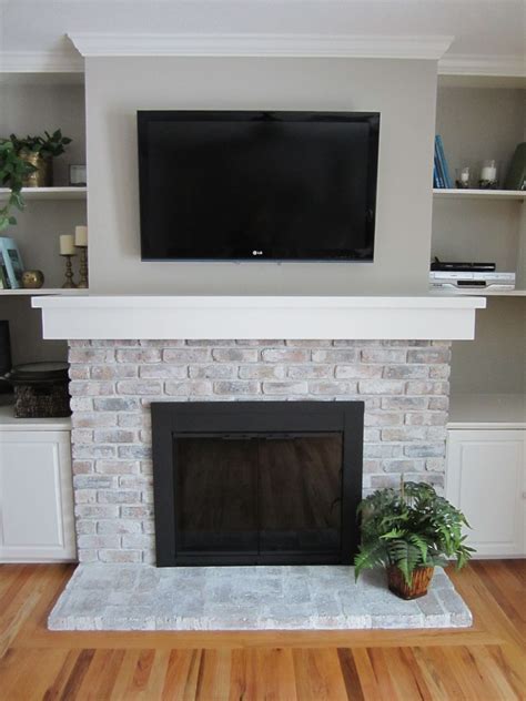 How To Whitewash A Fireplace Brick Fireplace Makeover Fireplace