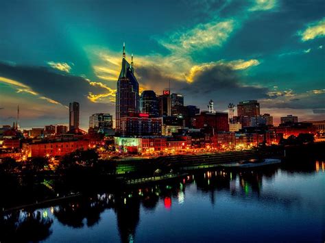 Nashville At Sunset Photograph By Mountain Dreams Fine Art America