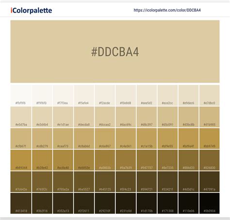 Pantone 468 C Color Hex Color Code Ddcba4 Information Hsl Rgb