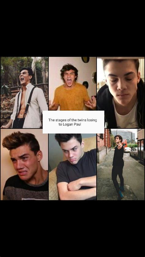 The Stages Of The Dolan Twins Losing To Logan Paul Dolan Twins Dolan