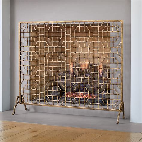 Gold Fretwork Fireplace Screen Gumps