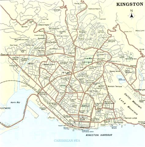 Kingston Street Map Kingston Jamaica Mappery