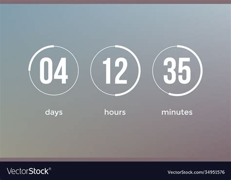 Countdown Clock Timer Web Site Template Design Vector Image