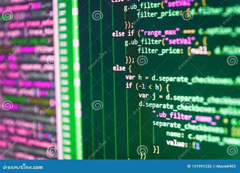 Html Website Structure Abstract Source Code Background Website