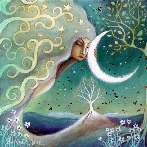 Earth Angels Art Art And Illustrations By Amanda Clark Earth And Moon