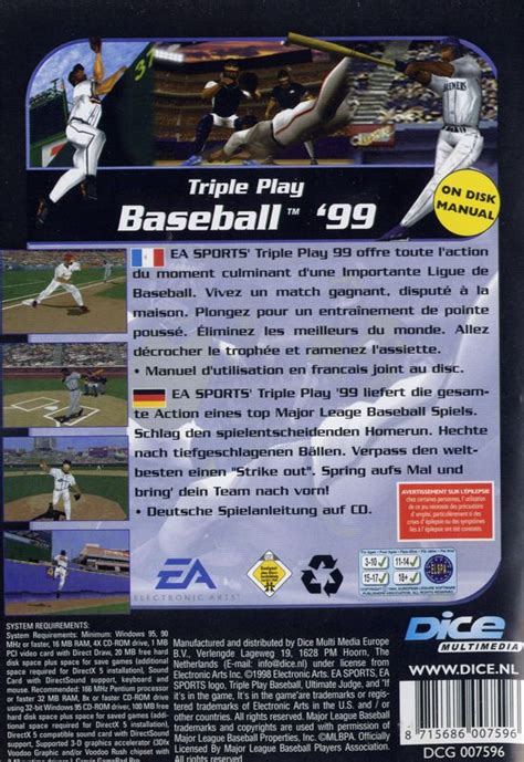 Triple Play 99 Cover Or Packaging Material Mobygames