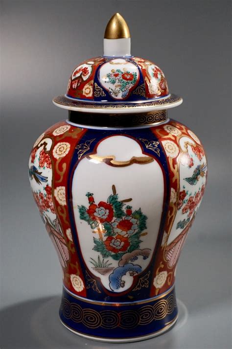 Ginger Jar Japanese Ginger Jar Vase Gold Imari Hand Painted Etsy