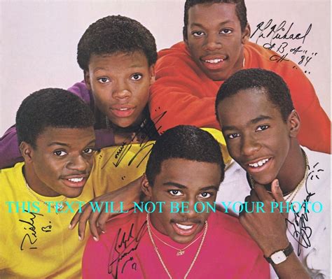 New Edition Signed Autograph 8x10 Rpt Photo Bobby Brown Ricky Bell Cool