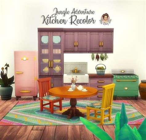 Ats4 provides maxis match custom content to download for the video game the sims 4. Jungle Adventure Kitchen Recolor Hey lovelies,... | Sims 4 cc furniture, Sims 4 kitchen, Sims 4