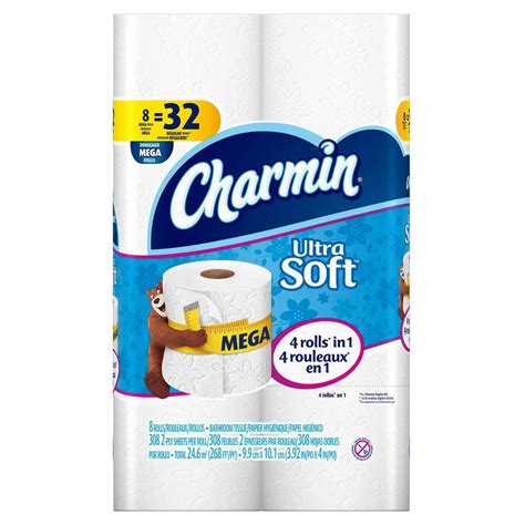 Charmin Ultra Soft Toilet Paper 8 Mega Rolls 003700094059 The Home