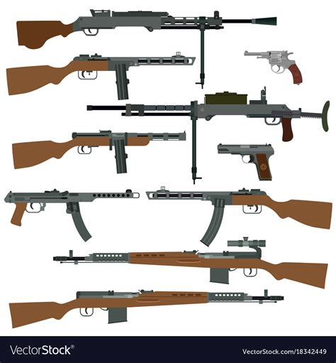 Soviet Weapons Of World War Ii Royalty Free Vector Image