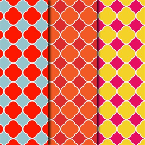 Multi Color Quatrefoil Pattern Digital Paper Collection Graphic By