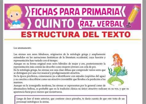 Estructura De Textos Para Quinto Grado De Primaria Web Del Docente Images