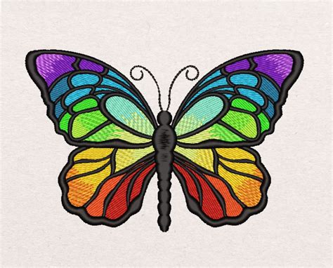 Butterfly Embroidery Design Etsy