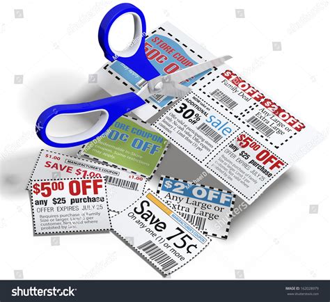 Coupon Cutting Scissors Cut Out Money Saving Retail Store Coupons For ...