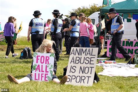 Animal Rights Activist Is Arrested After Storming Race Track At Epsom