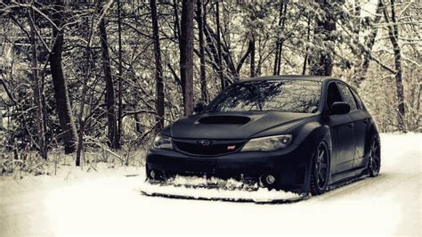 Car Subaru Impreza Wrx Sti Snow Black Wallpapers Hd Desktop And