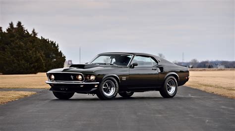 Download On Road 1969 Ford Mustang Boss 429 Black Muscle Car