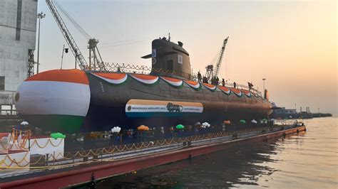 Indian Navy Launches 5th Scorpene Submarine Vagir