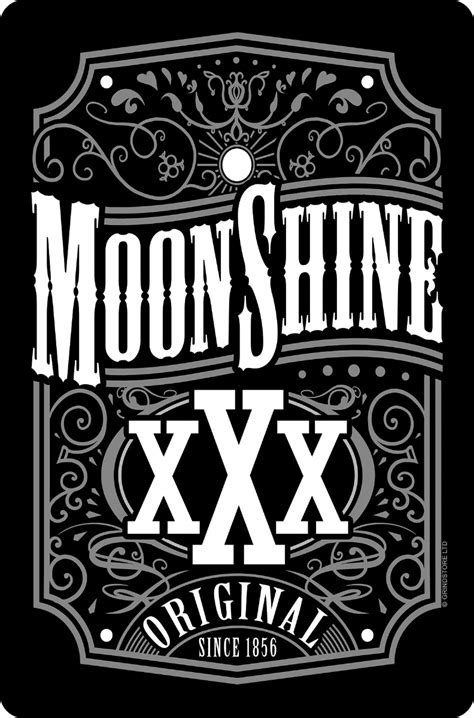 Moonshine Small Tin Sign Grindstore Wholesale Moonshine Tin Signs