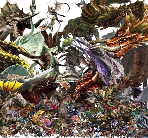All Monster Hunter Monsters Except Herbivorous And Monsters With Ought