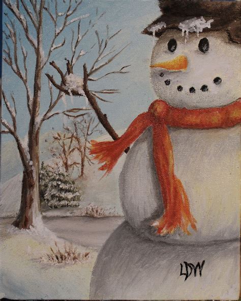 Snowman 2017 Pencil Drawings Painting Art
