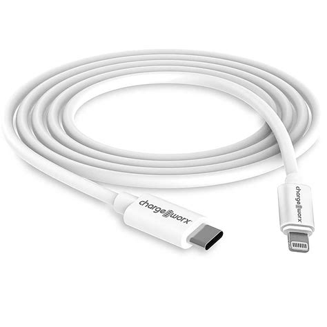 Chargeworx 6 20w Pd Lightning To Usb C Cable White Cha Cx4629wh Best Buy