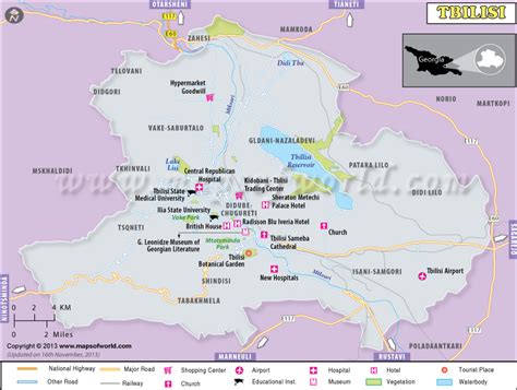 Tbilisi Tourist Attractions Map