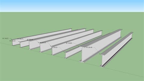 W Shape Steel I Beams 3d Warehouse