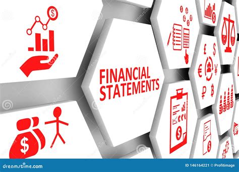 Financial Statements Concept Cell Background Stock Illustration