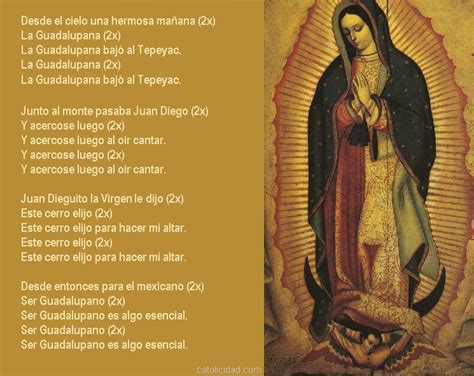 Catolicidad La Guadalupana Himno A Ntra Sra De Guadalupe