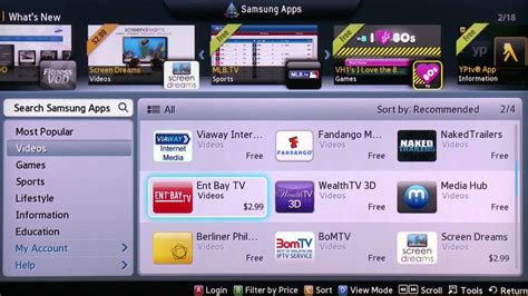 If you want the entire, exhaustive list, you can find that on. 2012 Smart TV - How-To-Video - Smart Hub Downloading a ...