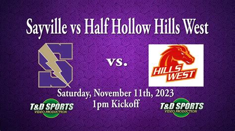 11 11 23 Sayville Vs Half Hollow Hills West Varsity Football Playoffs Live Stream Youtube