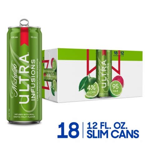 Michelob Ultra Infusions Lime And Prickly Pear Cactus Light Beer 18 Pk