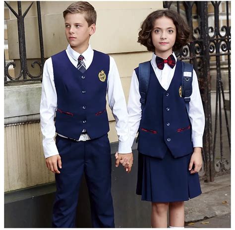 England Style Private Plaid School Uniform Vest Suit Custom Design