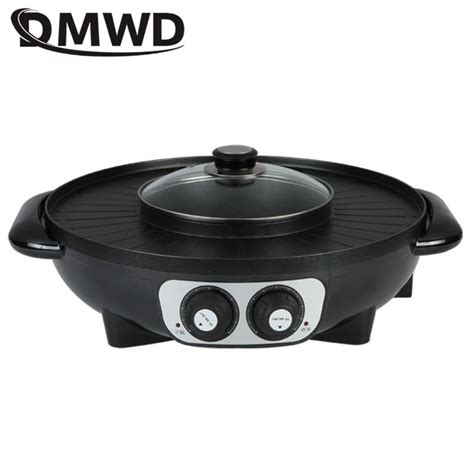 Dmwd Household Cooker Electric Griddles Multifunction Hot Pot Barbecue