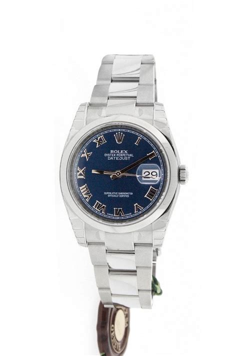 Rolex 116200 Datejust 36 Blue Roman Dial Stainless Steel Watch
