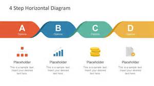 4 Step Horizontal Diagram For Powerpoint Slidemodel