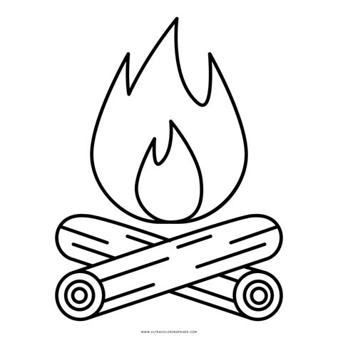 Campfire Coloring Page Hoguera Colorear Free Transparent Clipart Images And Photos Finder