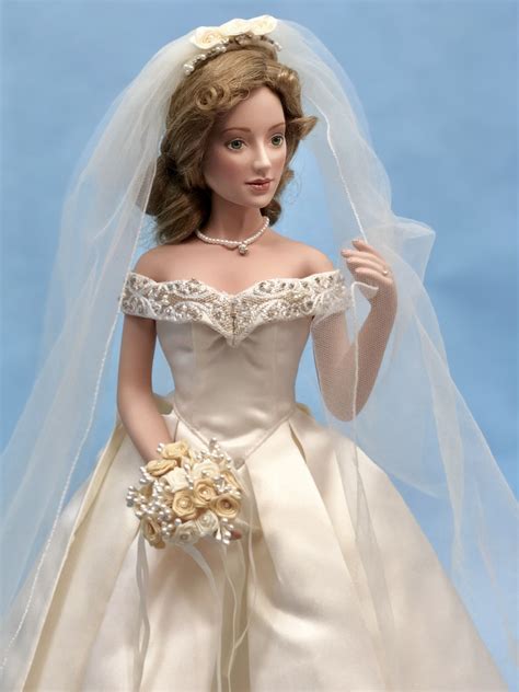 The Ivory Elegance Bride Porcelain Doll The Ashton Drake Bride Dolls Wedding Dresses Bride