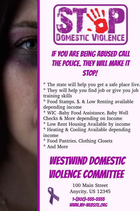 Domestic Violence Template Postermywall