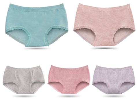 Unlimon Women Cotton Underwear Seamless Lady Lace Panties Solid Color Menstrual Period Panty One