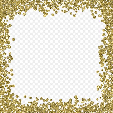 Wedding Invitation Gold Glitter Clip Art Gold Color Borderframe Png