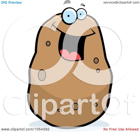 Royalty Free Vector Clip Art Illustration Of A Happy Potato Character