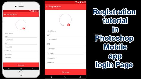 Ui design tutorial in photoshop : Registration UI Design tutorial in Photoshop Mobile app ...