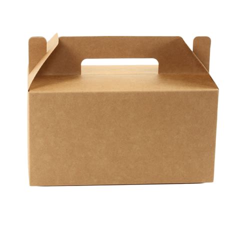 Koyal Wholesale Kraft Gable Boxes with Handle, Twine String Included, 9.5 x 5 x 9-inch, Bulk 10 