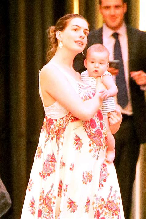 Anne Hathaway Out With Husband And New Baby Boy Nyc 8162016